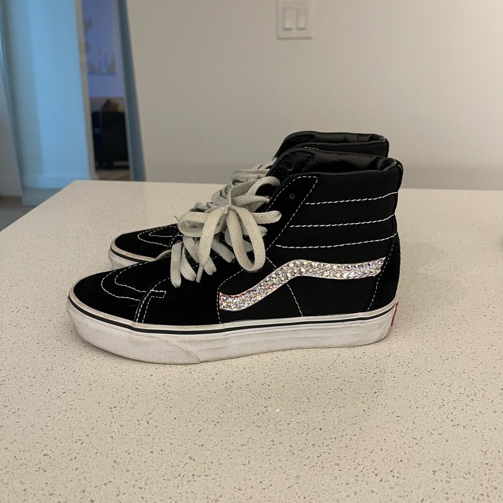 Rhinestoned Vans high tops